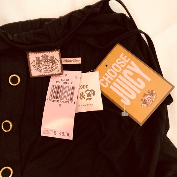 Juicy Couture black tank with gold buttons NWT - Picture 4 of 4